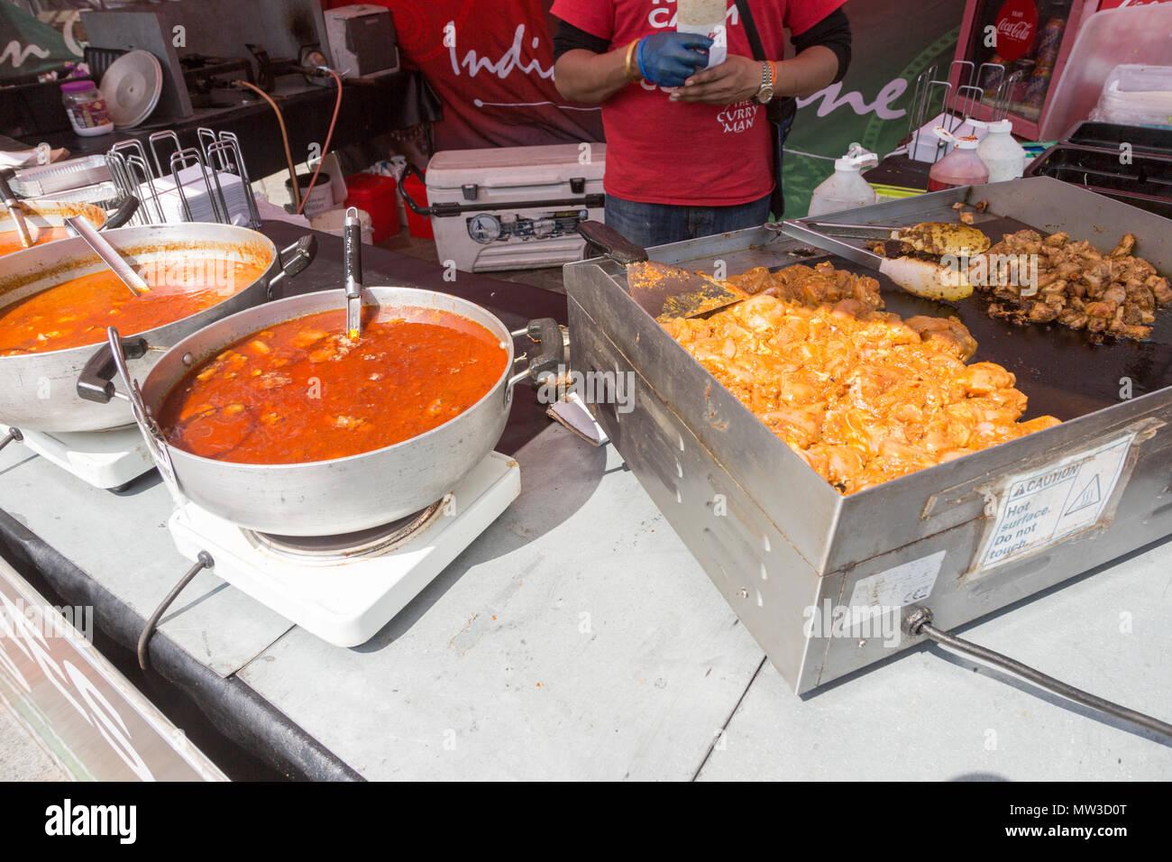 Das Curry Mann markt Asiatische indisches Essen, Salisbury, Wiltshire, England, UK Abschaltdruck Stockfoto