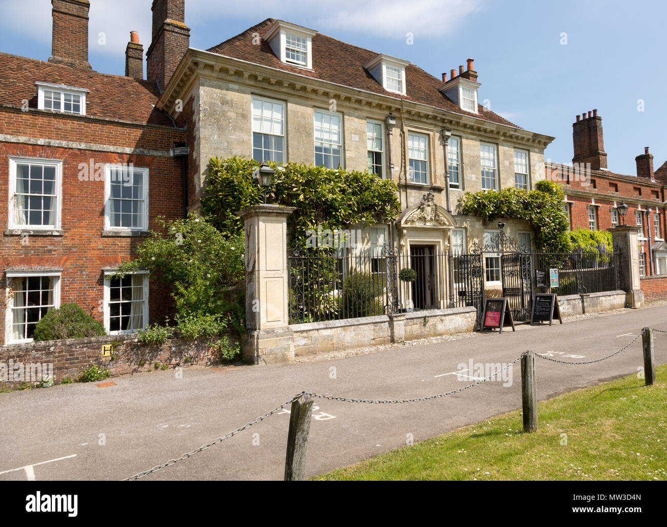 Achtzehnten Jahrhundert georgianische Architektur von Mompesson House, Kathedrale, Salisbury, Wiltshire, England, Großbritannien Stockfoto