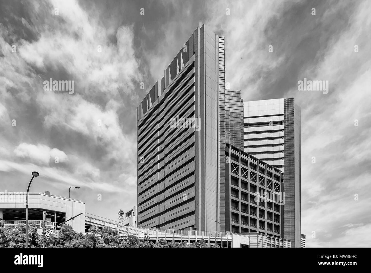 Schöne schwarze und weiße Ansicht der Chuo Stadtteil von Tokio, Japan Stockfoto Schöne schwarze und weiße Ansicht der Chuo Stadtteil von Tokio, Japan Stockfoto