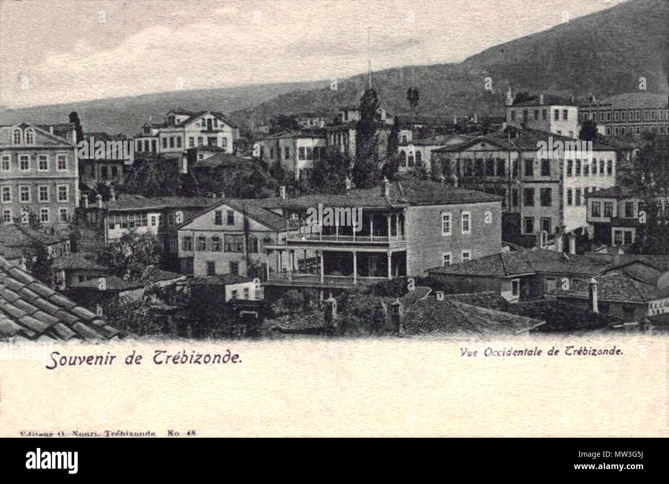 . Englisch: Ansicht des östlichen Trabzon, Türkei. 18 April 2012, 20:01:28. Osman Nuri 638 Vue occidentale de Trebizonde Stockfoto