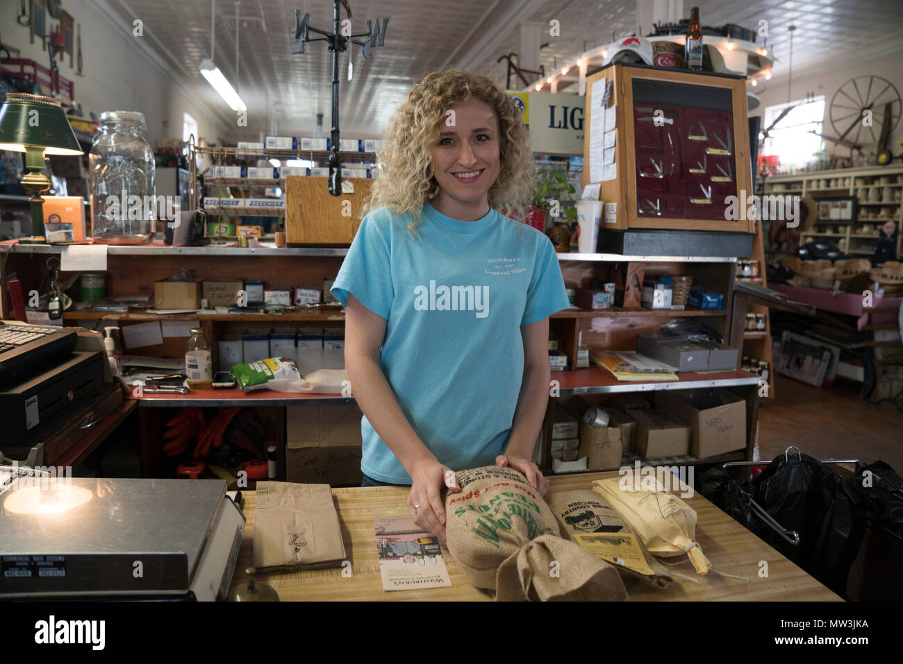 Washburn's General Store in Bostic, North Carolina wurde 1831 gegründet und ist im National Register der Historischen Stätten. 26. Mai 2018 Stockfoto