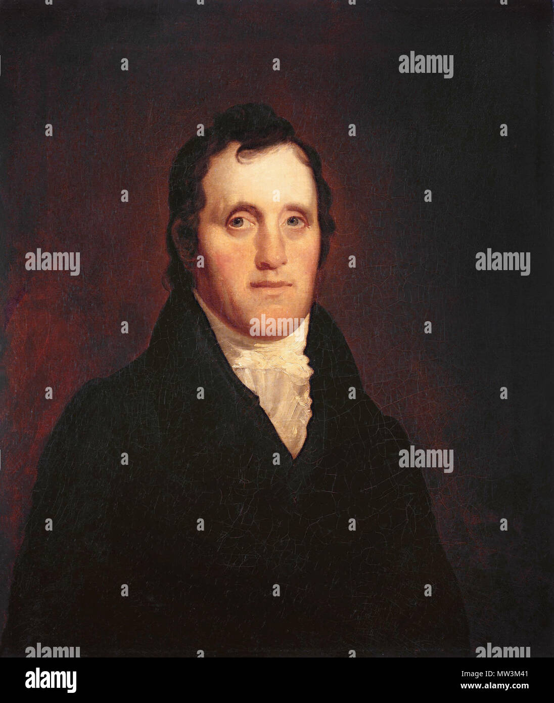 . Portriat von Daniel D. Tompins. Datum unbekannt. John Wesley Jarvis (1780-1840) 152 Daniel D Tompins von John Wesley Jarvis zugeschrieben Stockfoto
