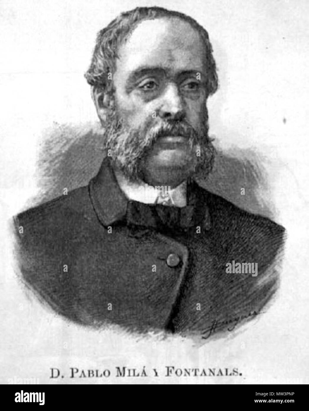 . Deutsch: Pau Milà i Fontanals (Vilafranca del Penedès, 1810 - Barcelona, 1883) fou un Pintor, escriptor ich catedràtic de Teoria de l'Art i d'estètica a l'Escola de Belles Arts de Barcelona. 1889. Unbekannt 470 Pau Mila i Fontanals Stockfoto . Deutsch: Pau Milà i Fontanals (Vilafranca del Penedès, 1810 - Barcelona, 1883) fou un Pintor, escriptor ich catedràtic de Teoria de l'Art i d'estètica a l'Escola de Belles Arts de Barcelona. 1889. Unbekannt 470 Pau Mila i Fontanals Stockfoto