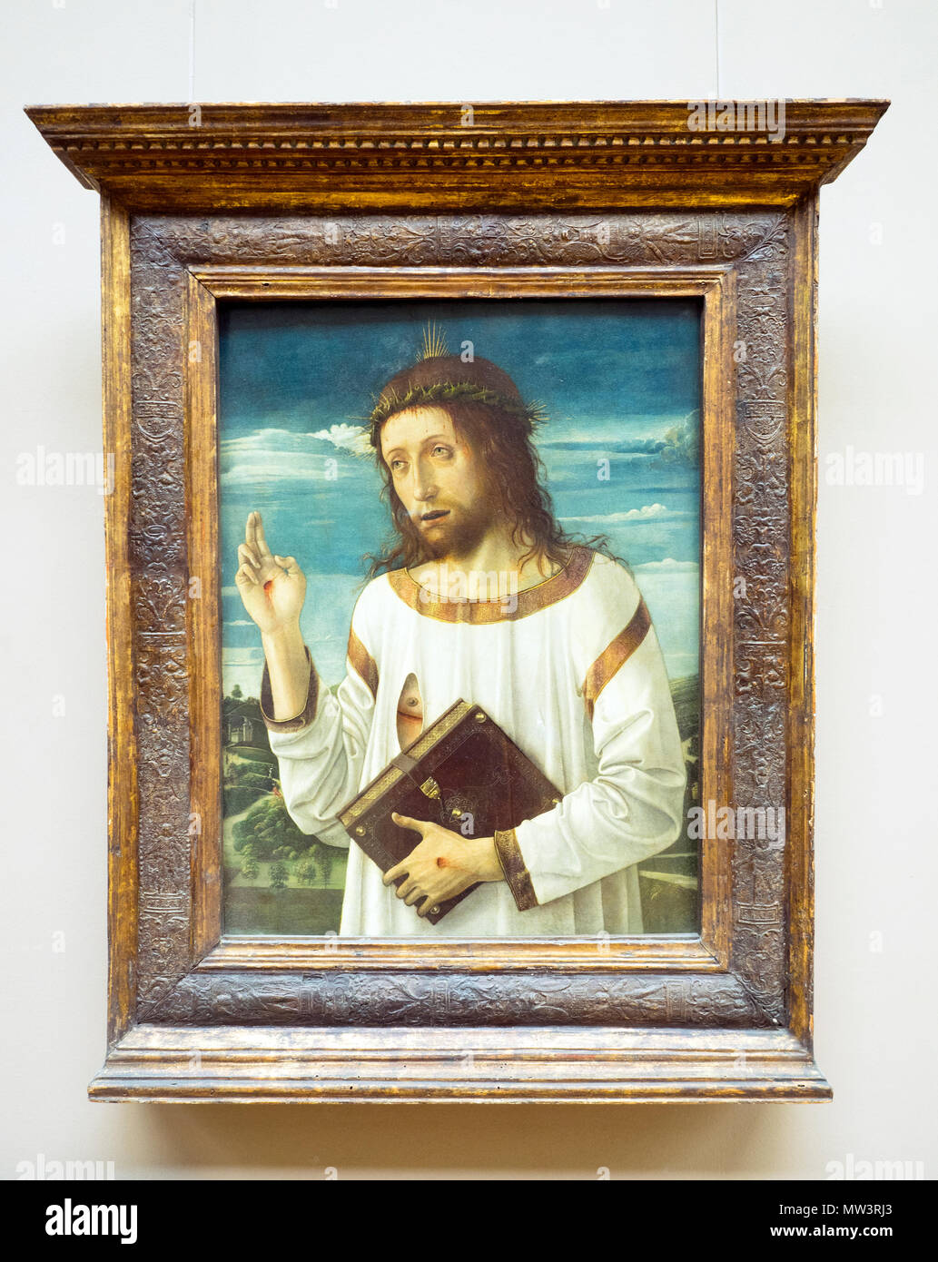 Christus Segen (1465-1470) von Giovanni Bellini (1459-1516) Stockfoto