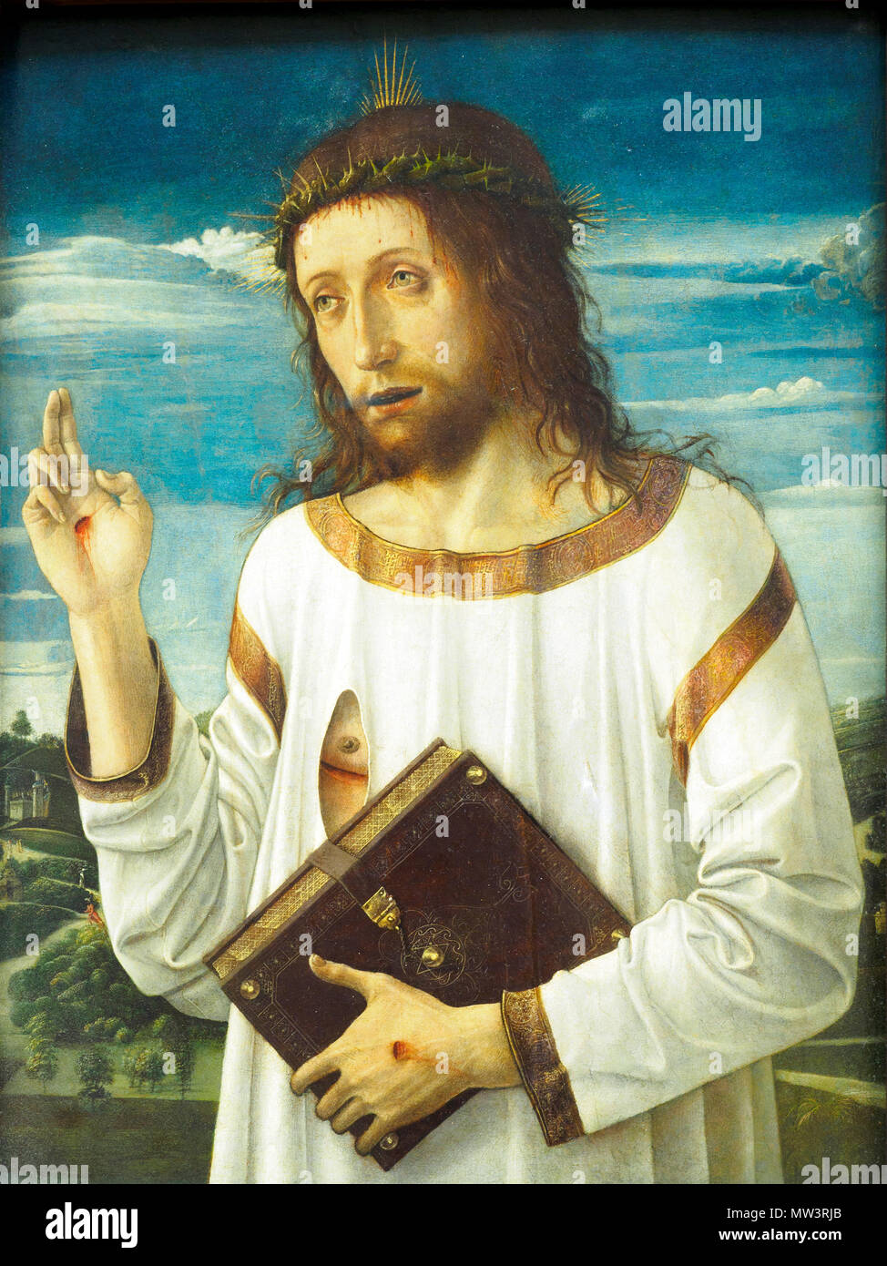 Christus Segen (1465-1470) von Giovanni Bellini (1459-1516) Stockfoto