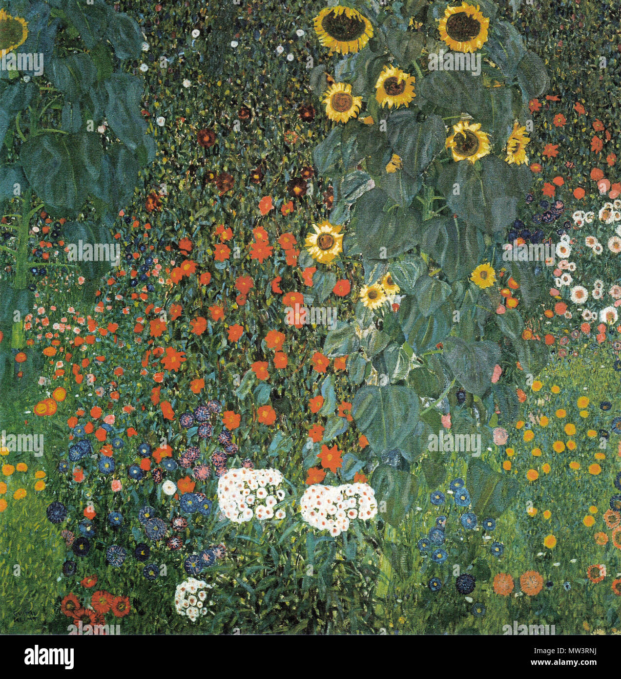 GUSTAV KLIMT (1862-1918) Österreichische symbolistische Maler. Die Sonnenblumen malte über 1906 Stockfoto