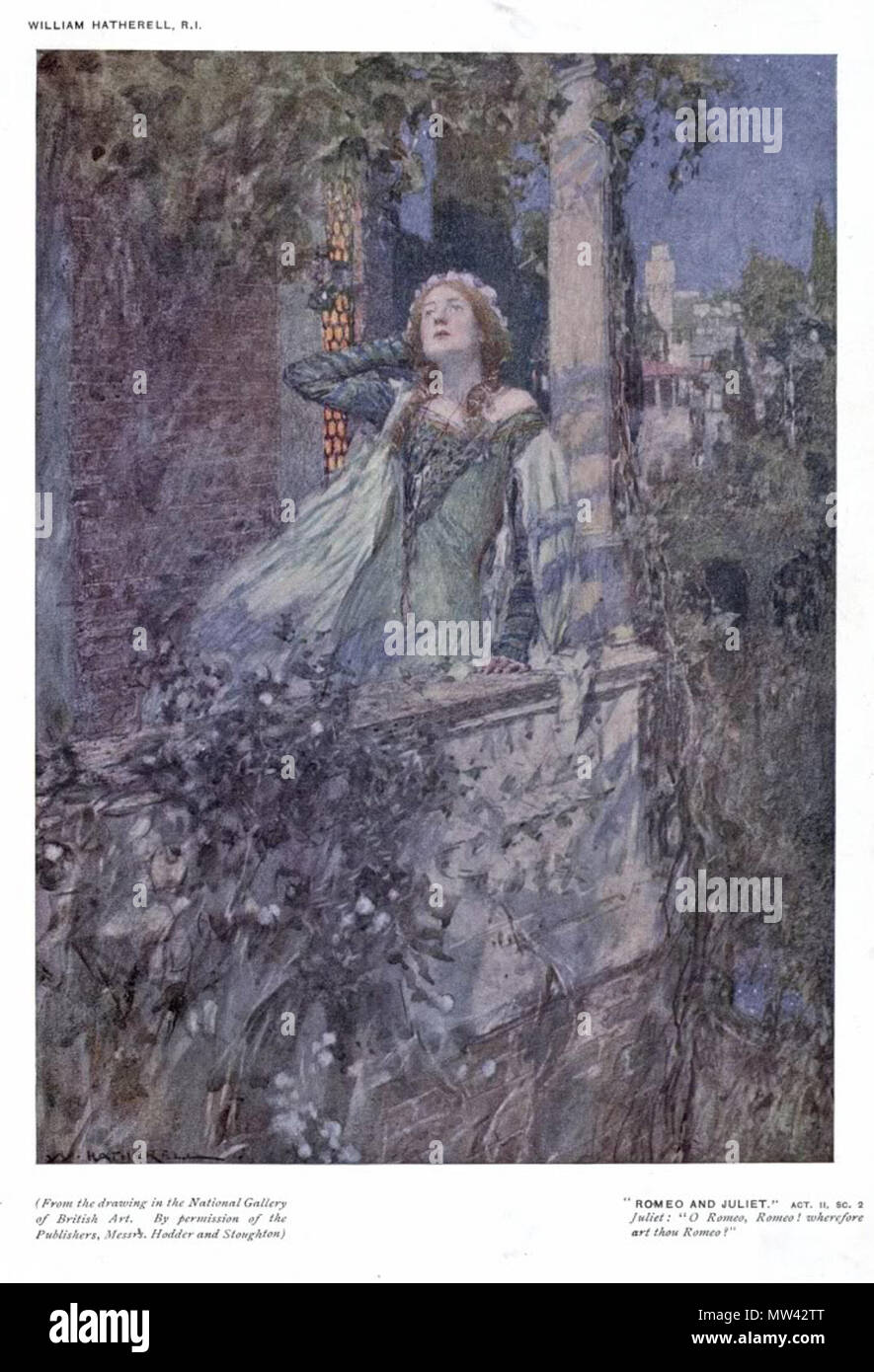 . O, Romeo, Romeo, Warum Bist du Romeo? . 1912. William Hatherell (1855-1928)[1]) 644 Warum bist du Romeo - William Hatherell Stockfoto