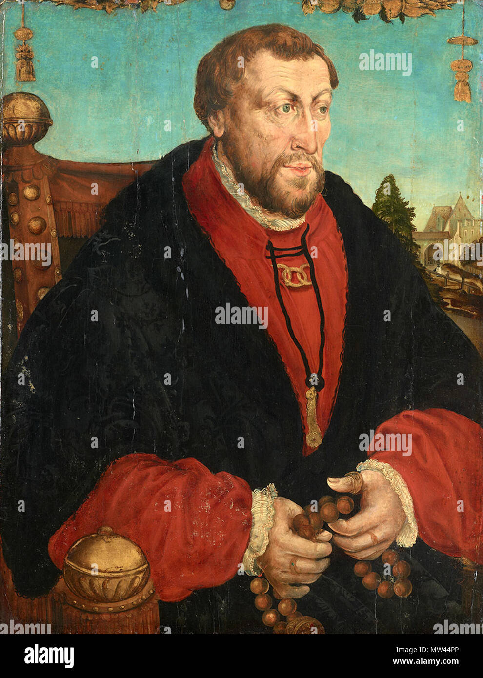 . English: Pfalzgraf Wolfgang (1494-1558) (unsicher). 1525/1530 (unsicher). Hans Wertinger (unsicher) 479 Pfalzgraf Wolfgang (1494-1558) Stockfoto