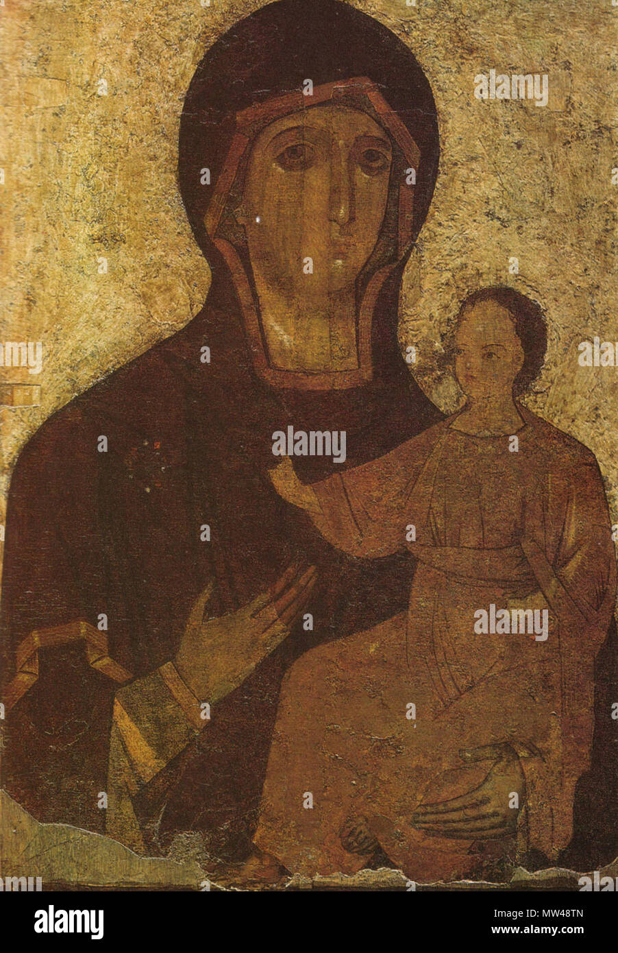 . 15. anonimus 460 Muttergottes Feodotevskaya Stockfoto