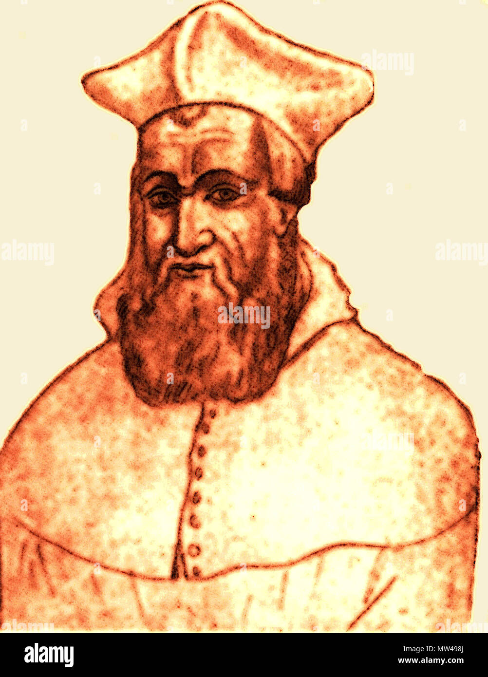 112 Kardinal Sadolet Jacques, evêque de Carpentras, Recueil d'Arras Stockfoto