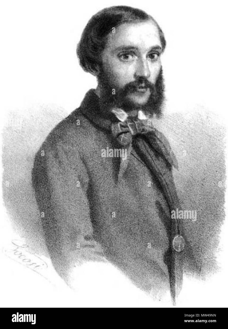 . Emilio Dandolo. 1860. Alessandro Focosi 152 Dandolo, Emilio Stockfoto