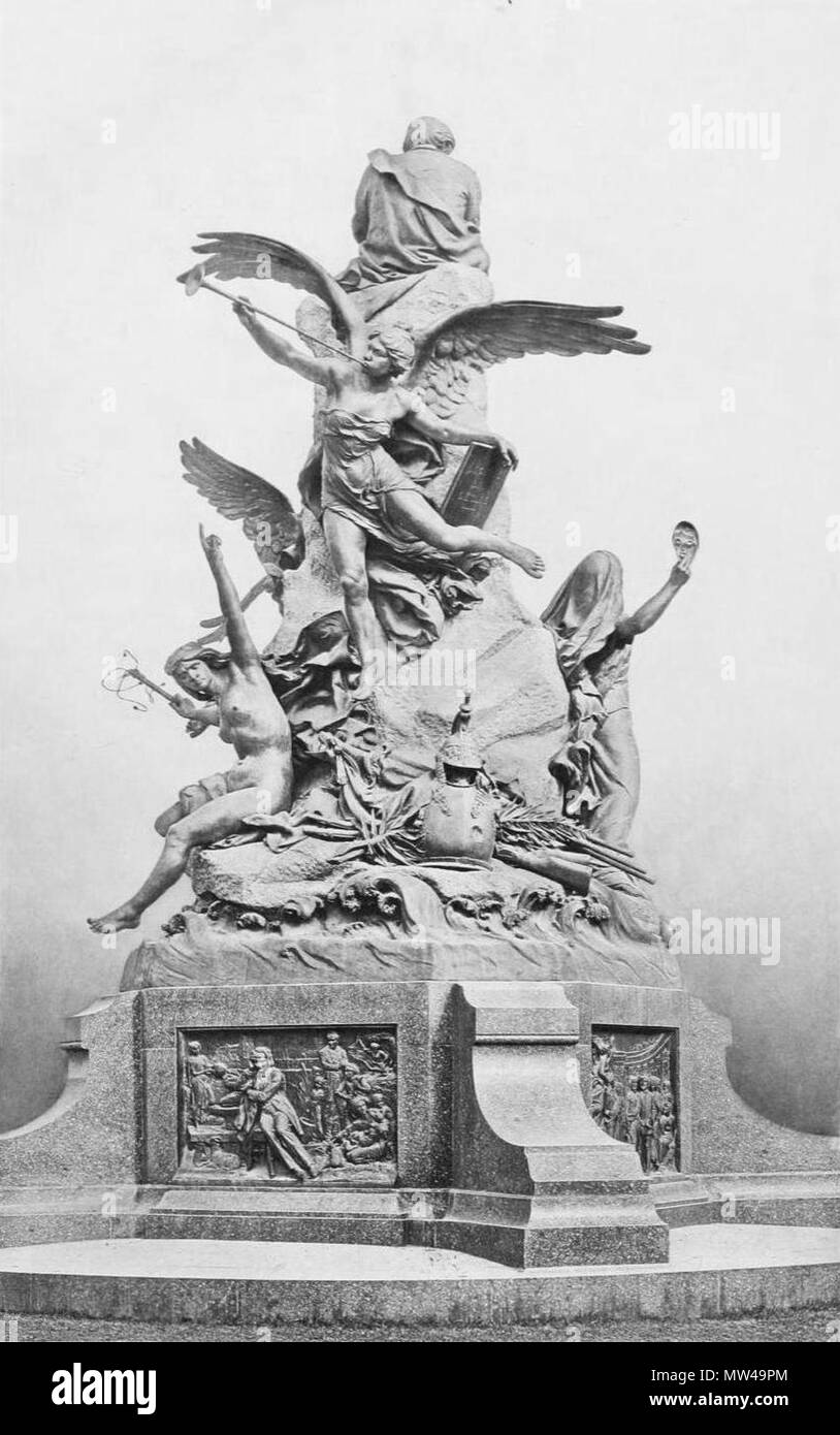 . 'Monument érigé par souscription nationale, place Victor-Hugo (Revers)". 1902. Dujardin 423 Denkmal Hugo par Barrias et Pascal (Revers) Stockfoto