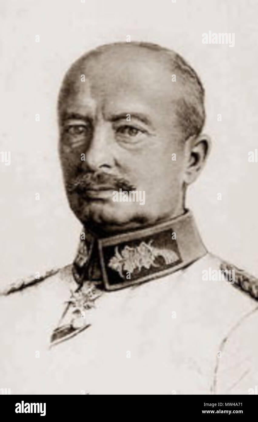 . Français: Portrait du Général allemand Konstantin Heinrich Schmidt von knobelsdorf. . Myrkozg 345 Konstantin Schmidt von knobelsdorf (1860-1936) Stockfoto