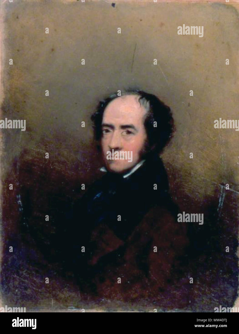 . Englisch: Self Portrait Öl auf Karte 26 x 21 cm 1838. 1838. William Havell (1782-1857) 649 William Havell, von William Havell Stockfoto