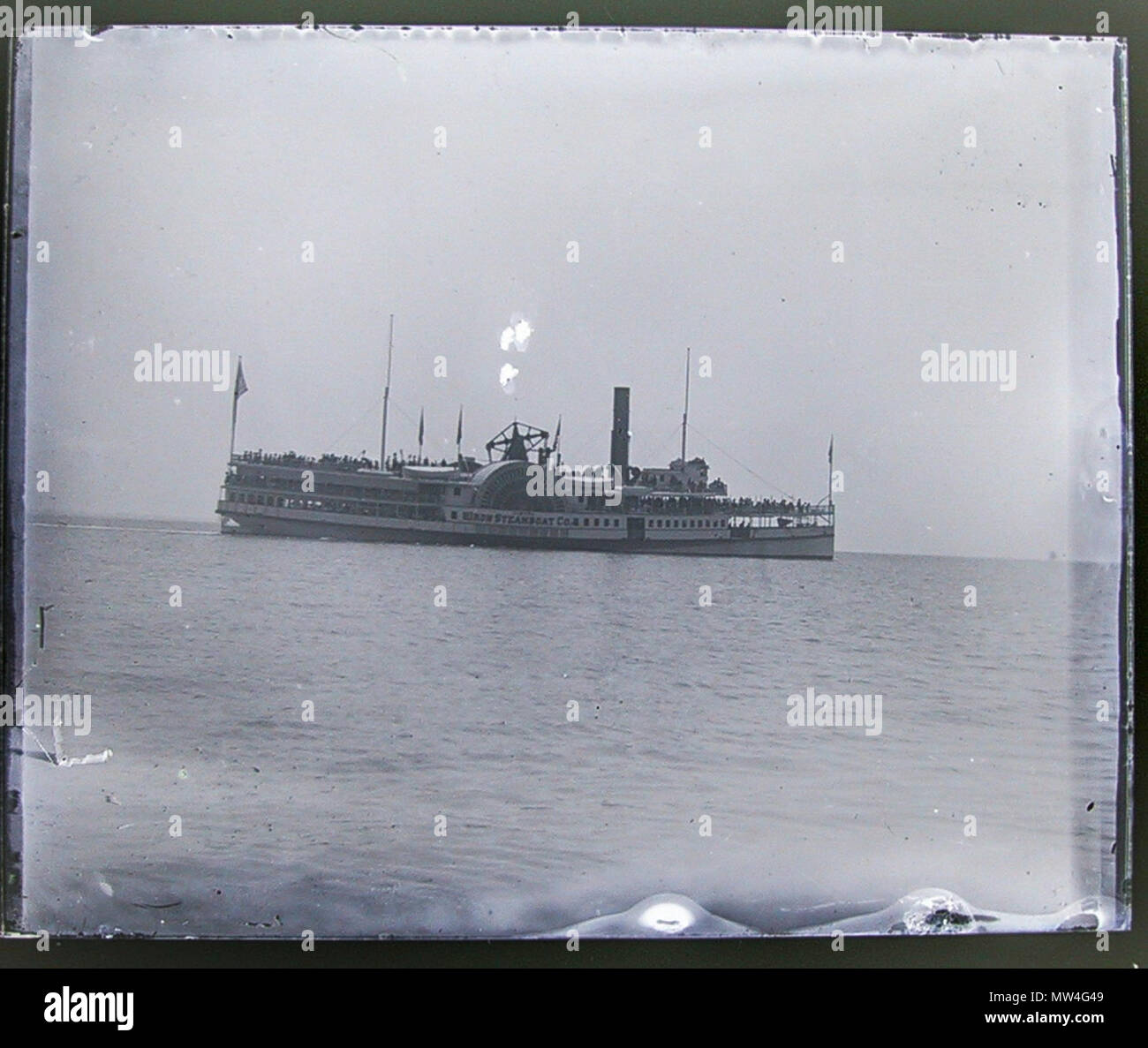 . Englisch: Bügeleisen Steamboat Co steamer, von einer Glasplatte negativ. 15 Juni 2005, 16:17:50. Unbekannt 299 Iron Steamship Co Dampfgarer Stockfoto