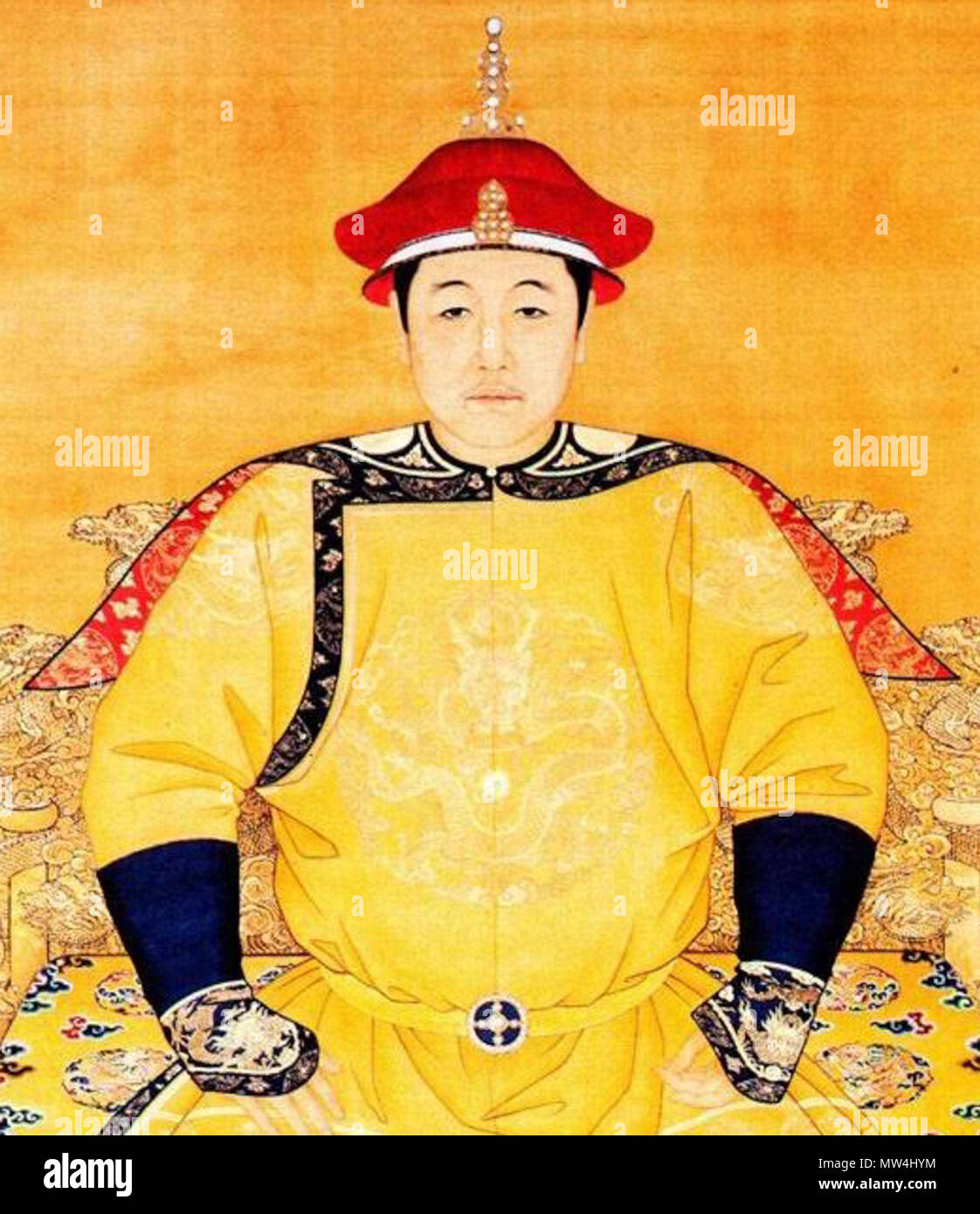 . Englisch: Kaiser Shunzhi der Qing Dynastie. 25 Februar 2013, 10:26 (UTC). Kaiser Shunzhi.jpg: unbekannte Gericht artist abgeleitete Arbeit: Bencherlite 186 Kaiser Shunzhi 7/8 Stockfoto