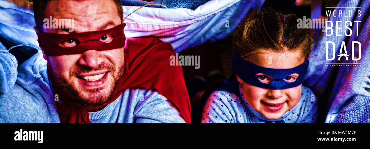 Vatertag Gruß mit Bild Stockfoto