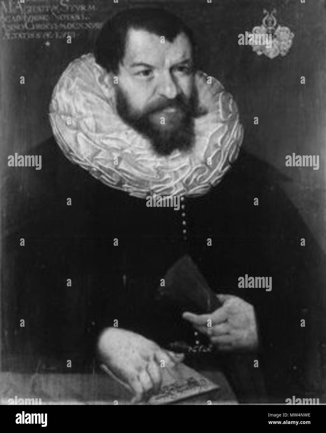 . English: Ölgemälde in der Tübinger Professorengalerie. 5 März 2014, 20:55:47. Unbekannter Maler 25 Achatius Sturmius (1569-1630) Stockfoto