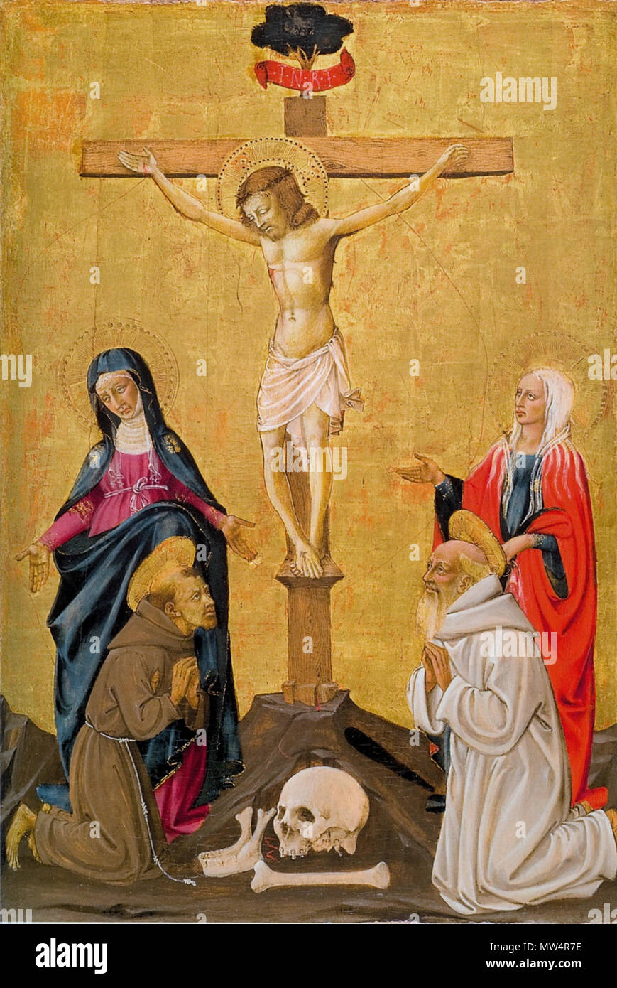 . Englisch: Apollonio di Giovanni., Cristo Crocifisso fra la Verginee i Santi Maria Maddalena, Francesco e Benedetto, ca 1450, Collezione privata. 31 Mai 2014, 00:20:36. Apollonio di Giovanni ( - 1465) Alternative Namen Apollo di Giovanni; Apollonio di Giovanni di Tomaso; Apollonio di Giovanni Di Tommaso Beschreibung italienischen Maler und Manuskript illuminator Datum der Geburt / Tod zwischen ca. 1415 und ca. 1417 1465 Ort der Geburt arbeiten Region Florenz Florenz Befehlsgewalt: Q 2858468 VIAF: 95798943 ISNI: 0000 0000 7100 590 X ULAN: 500019165 LCCN: Nr 91029160 WGA: APOLLONIO Stockfoto