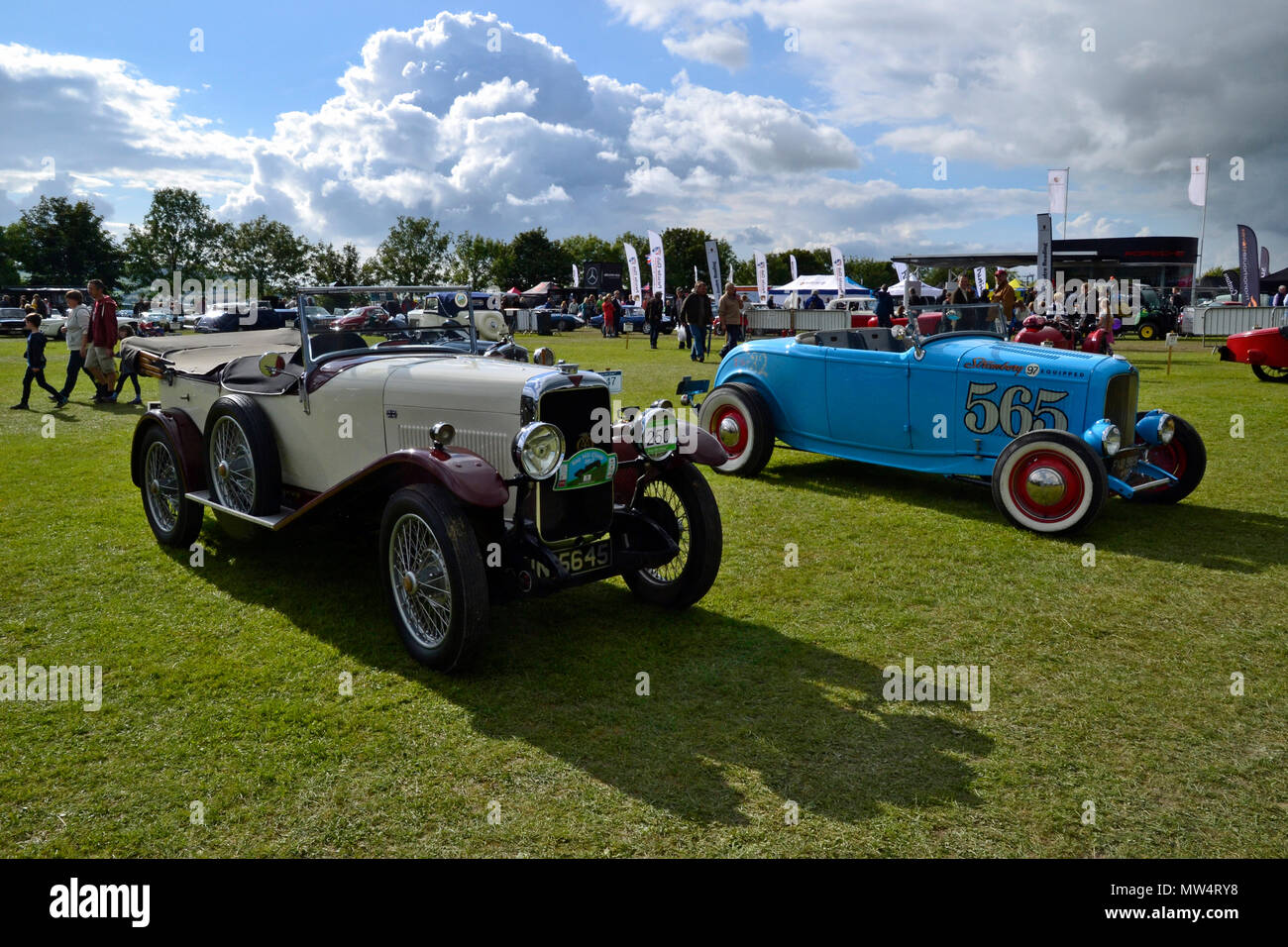 Kop Hill Climb 2017, klassische Motorsportveranstaltung in Princes Risborough, Buckinghamshire. Chilterns. Großbritannien Stockfoto