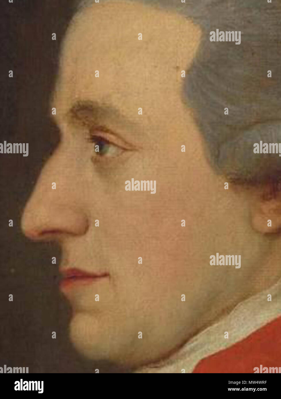 . Möglicherweise W. A. Mozart. detail Echtheit nicht nachgewiesen. Mitte 1780 s 263 Hagenauer Mozart detail Stockfoto