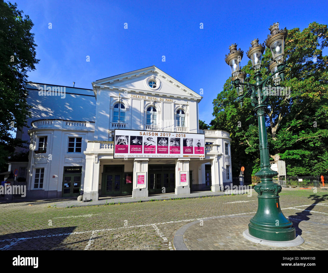 Theatre Royal du Parc 2, Rue de la Loi 3, Brüssel, Belgien. (2017-2018) im Jahre 1782 am Rande des Warandepark/Parc de Bruxelles Stockfoto