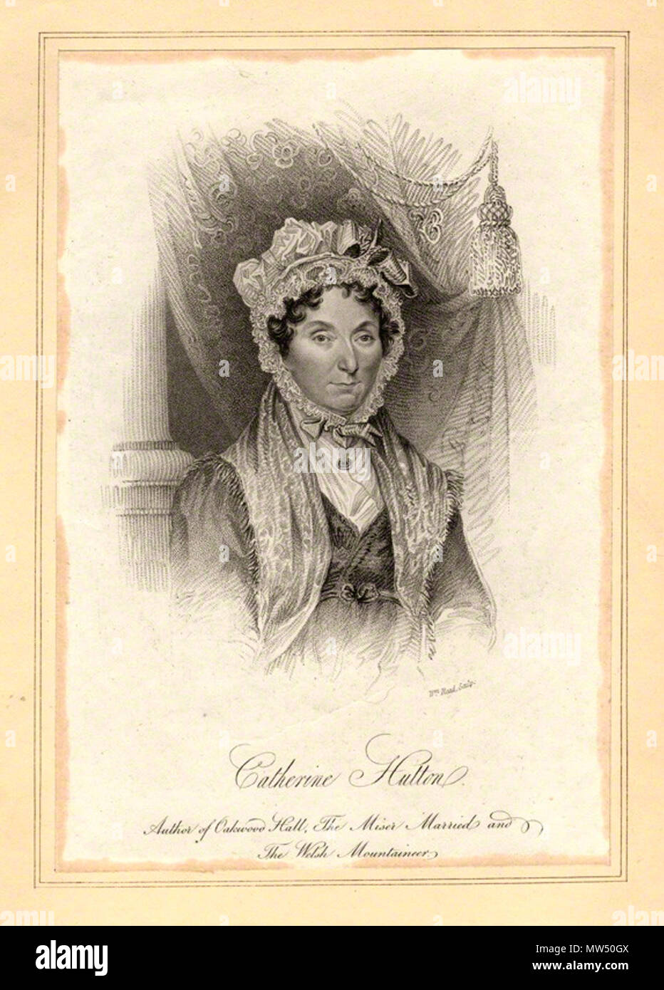 . Englisch: Walze Gravur von Catherine Hutton von William Lesen, erstmals 1824 veröffentlicht. 1824. William Lesen 118 Catherine Hutton Stockfoto