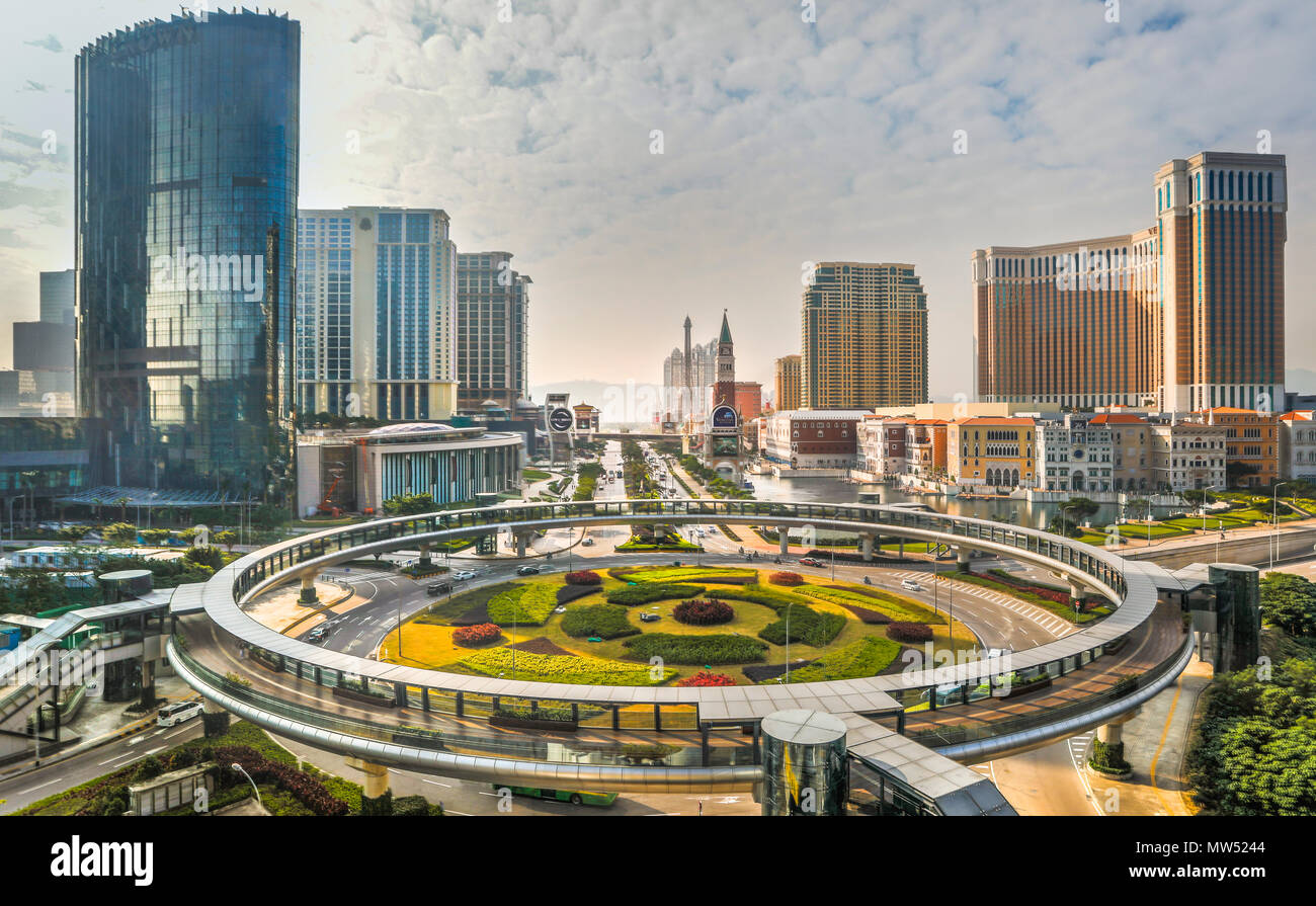 China, Macau Taipa, Stadt, Bezirk, Strada tun Istmo Avenue Stockfoto