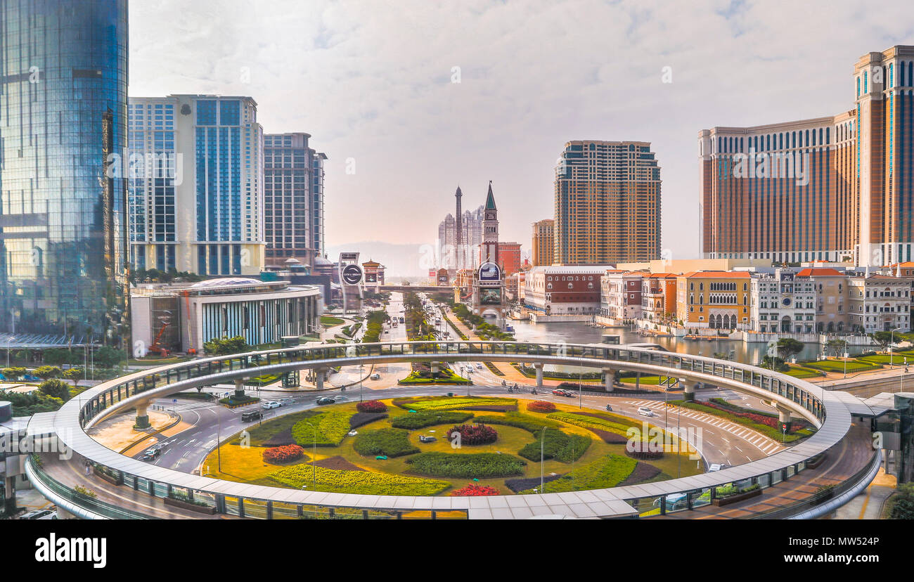 China, Macau Taipa, Stadt, Bezirk, Strada tun Istmo Avenue Stockfoto