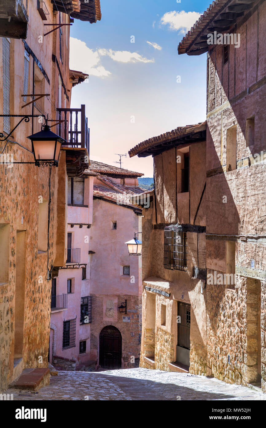 Spanien, Aragon, Provinz Teruel, Albarracin Stadt Stockfoto