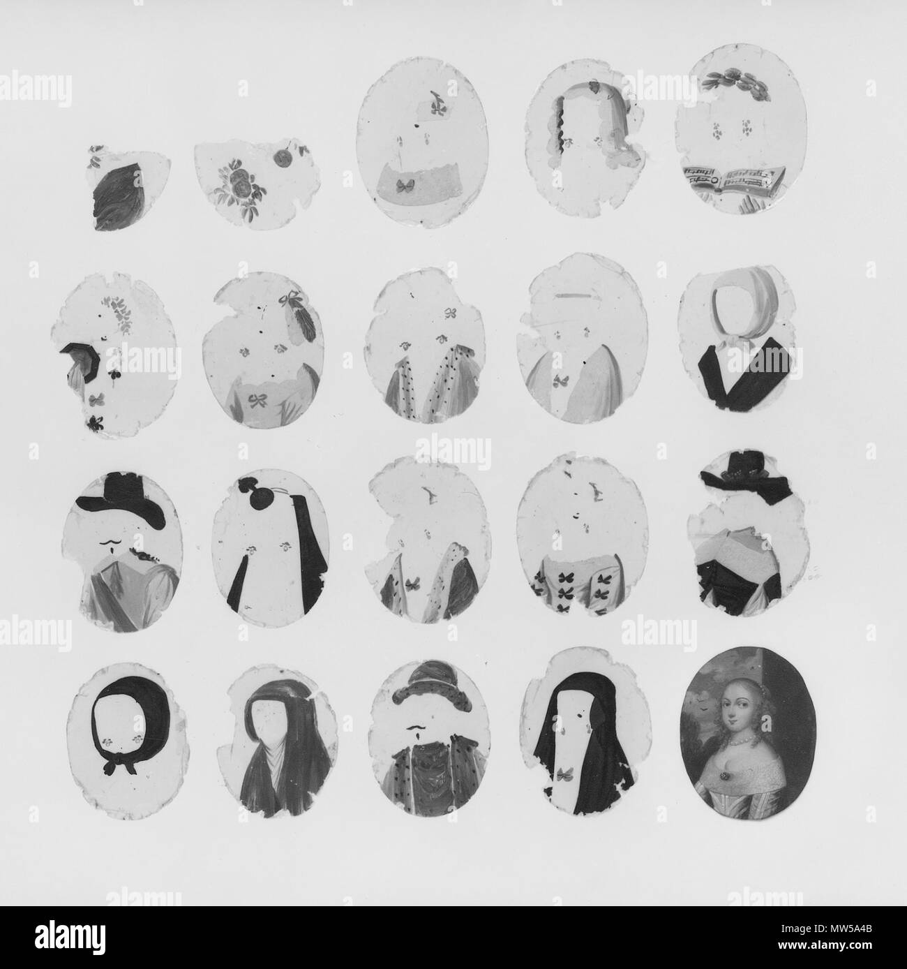 Grh 3019-1 sv 454 Okänd kvinna, modebild - Nationalmuseum - 39038 Stockfoto