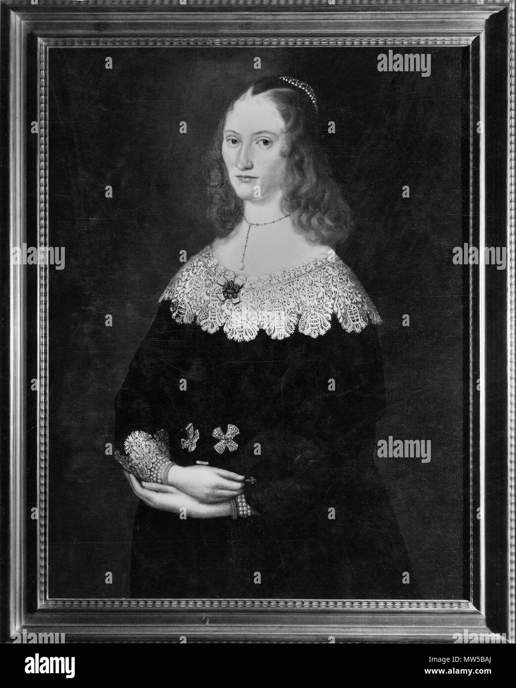 . Svenska: Beata Sparre af Rossvik, 1584-1655, Geschenk med 1. Abraham Leijonhufvud 2. Karl Bonde. Datum unbekannt 77 Beata Sparre af Rossvik, 1584-1655, Geschenk med 1. Abraham Leijonhufvud 2. Karl Bonde - Nationalmuseum - 38917 Stockfoto