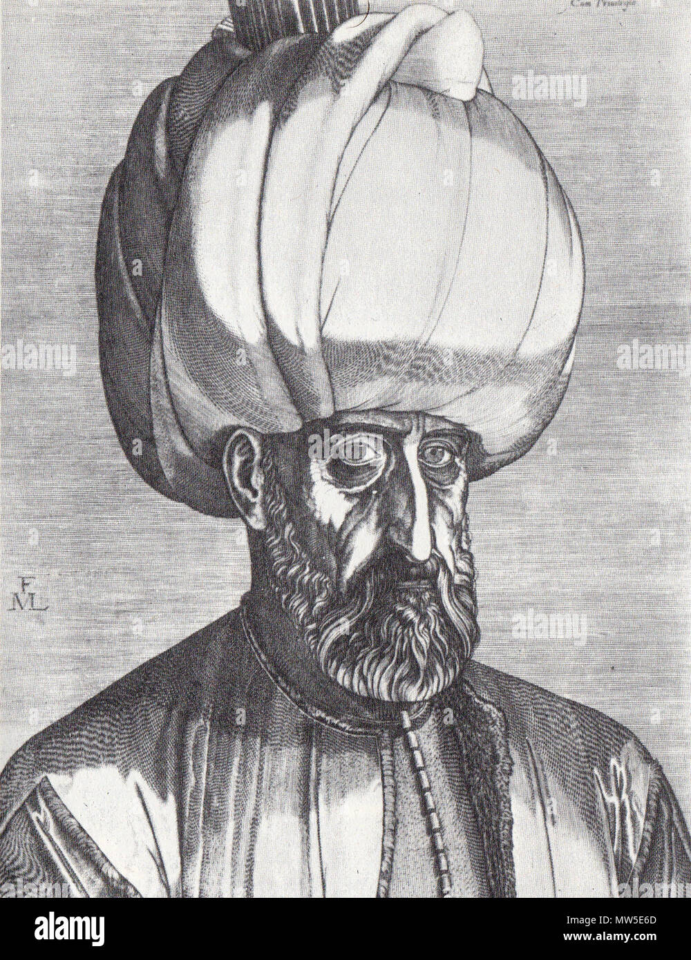 . Englisch: Suleiman I. Cupper Gravur von Melchior Lorsch. 16. Jahrhundert. Melchior 376 Lorsch Lorsch Süleyman I. Stockfoto