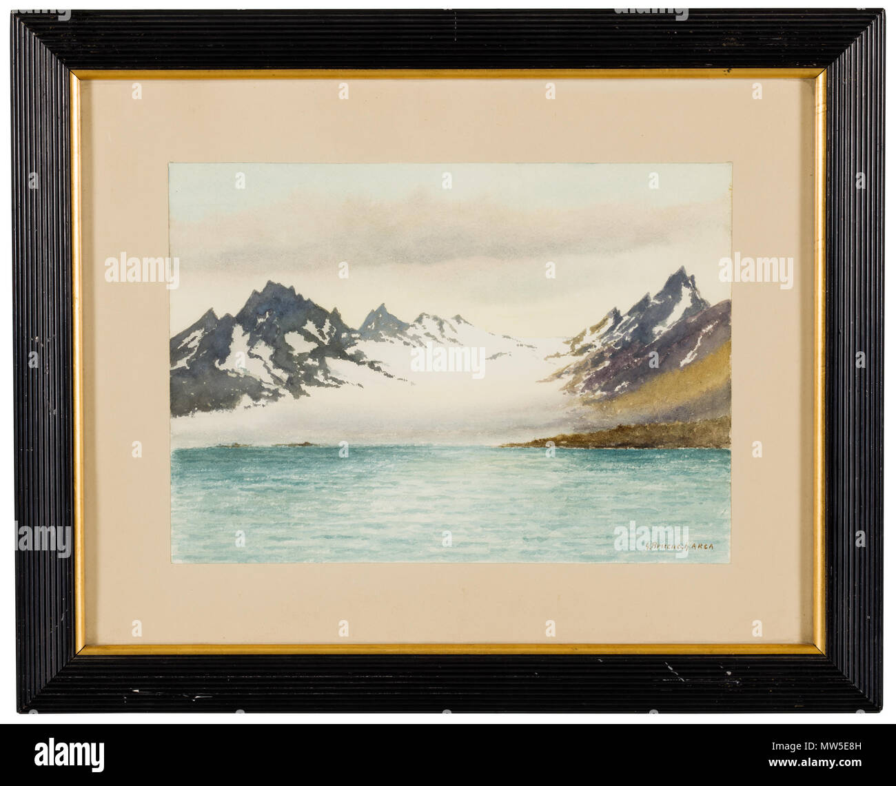 NMB 1261 247 Gletscher am Isfjorden, Spitzbergen (George Bruenech) - Nationalmuseum - 25227 Stockfoto
