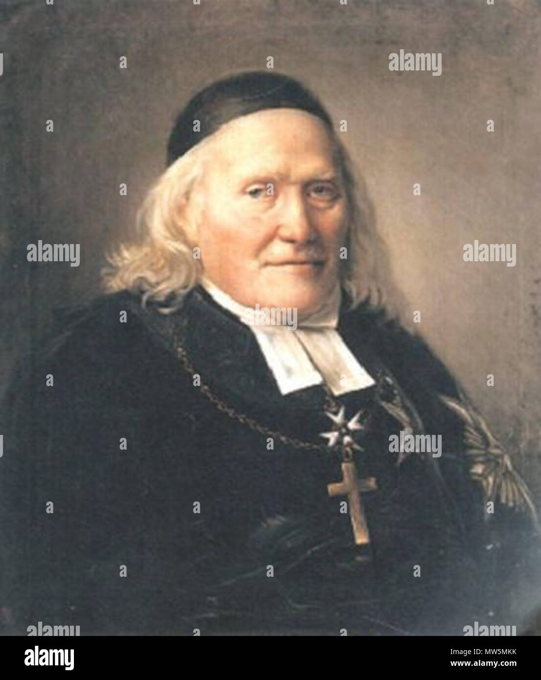 498 Porträtt av domprosten i Västerås, Erik Waller Stockfoto