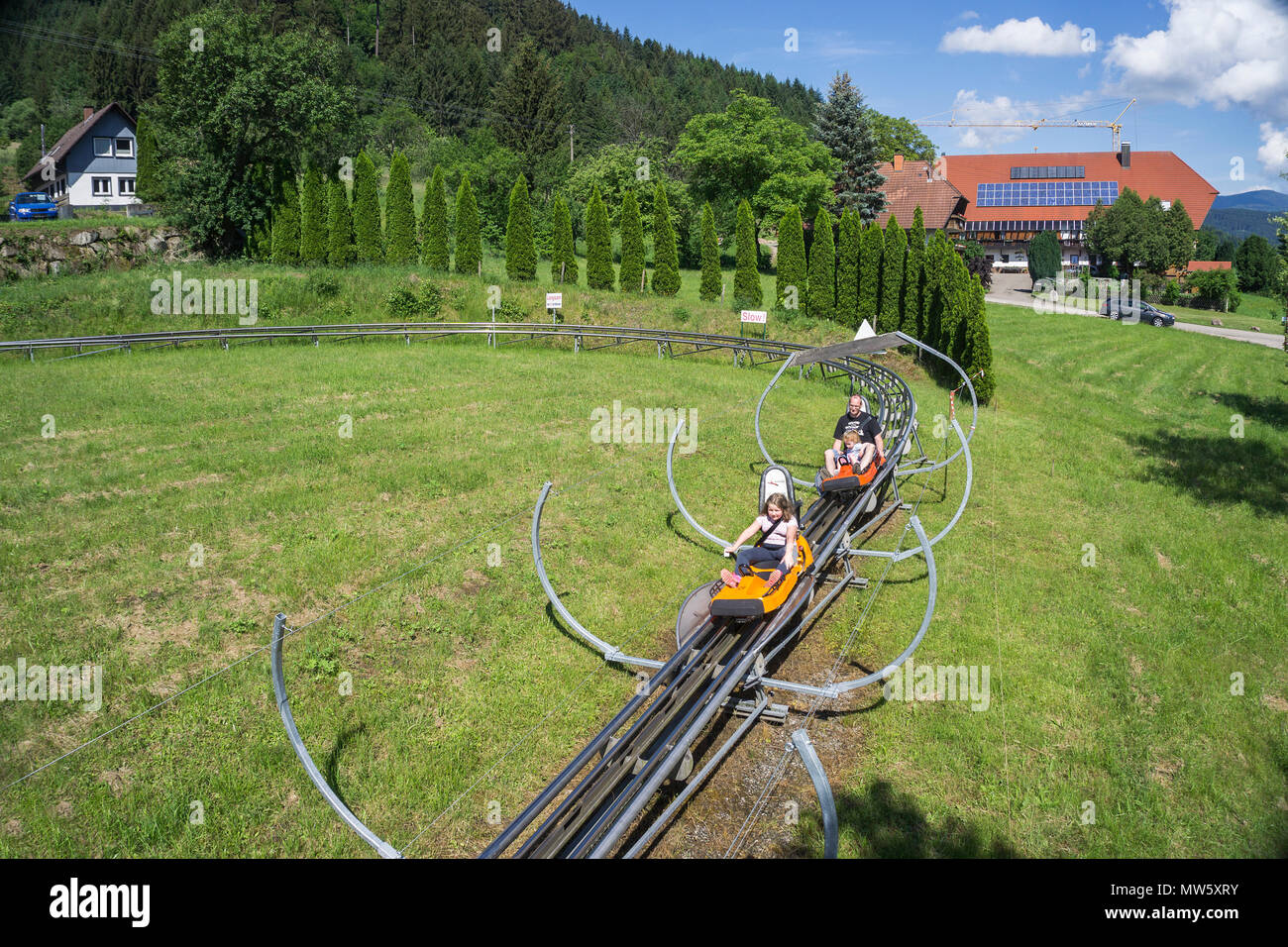 Sommerrodelbahn in Gutach, Schwarzwald, Baden-Württemberg, Deutschland