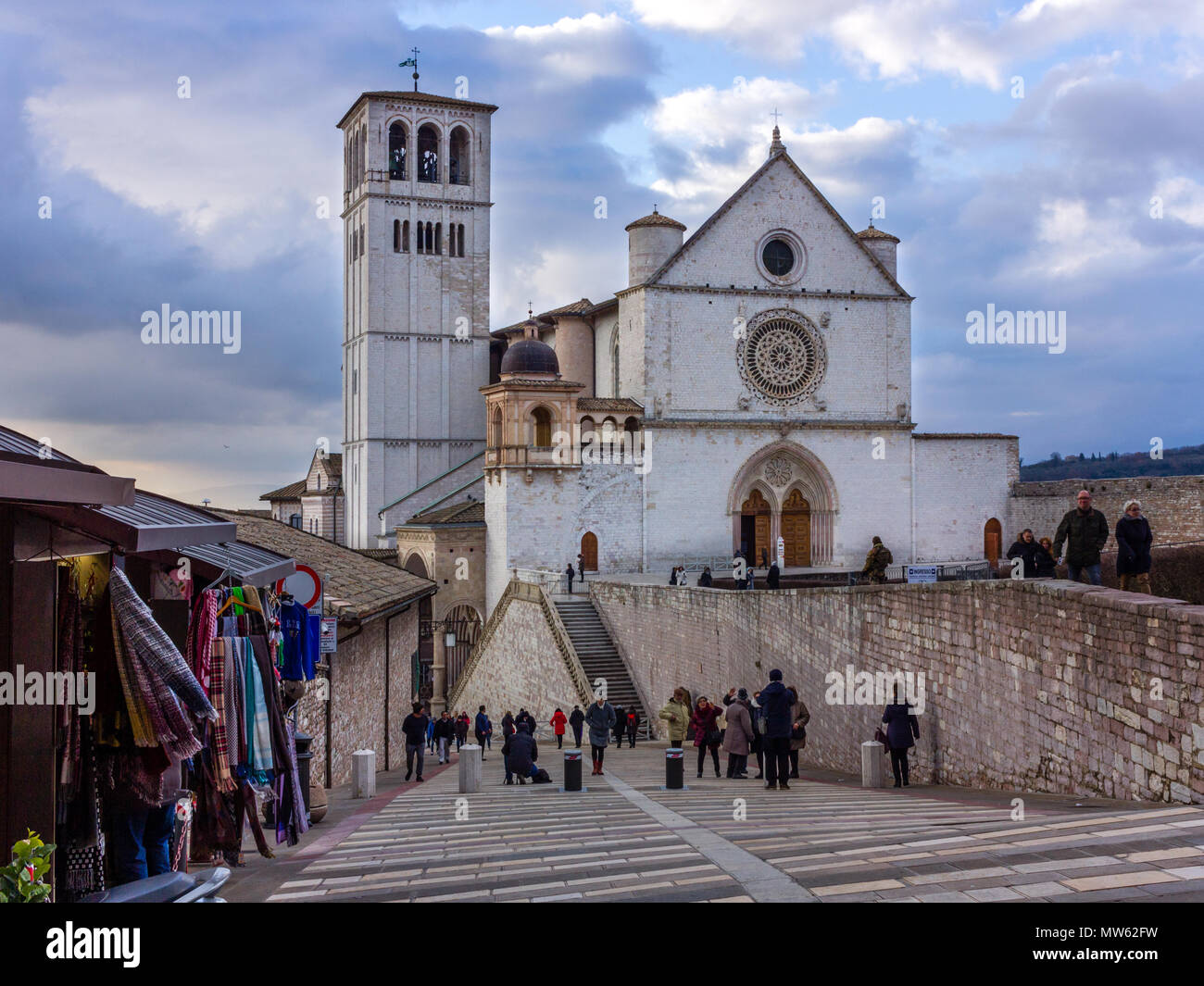 Basilika des Heiligen Franziskus von Assisi, Italien Stockfoto