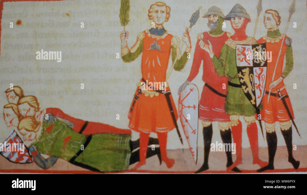 . Englisch: die Schlacht von Worringen. 14. Jahrhundert. Unbekannt 653 Worringen villani Stockfoto