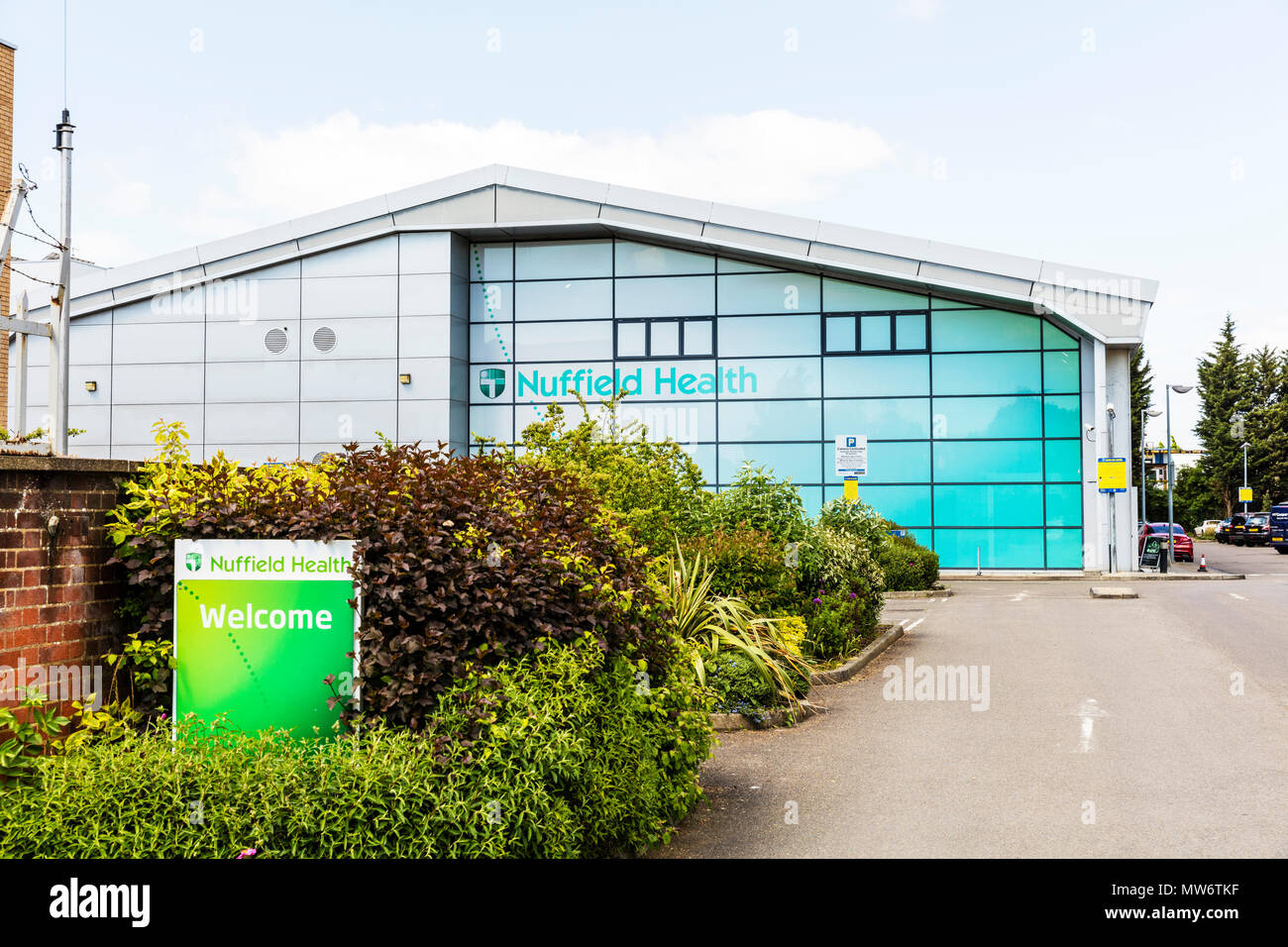 Nuffield Health Cambridge, Nuffield Health Center, Nuffield Health Fitness & Wellness Center, Nuffield Health Gym Cambridge, Cambridge Fitnessraum, Turnhallen, Stockfoto