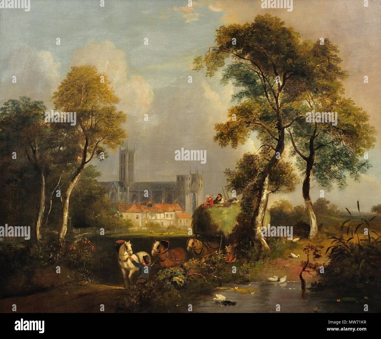 . Englisch: ein Blick nach Canterbury Öl auf Leinwand 75 cm x 62 cm. Vor 1831. George Vincent 22 Blick nach Canterbury Stockfoto