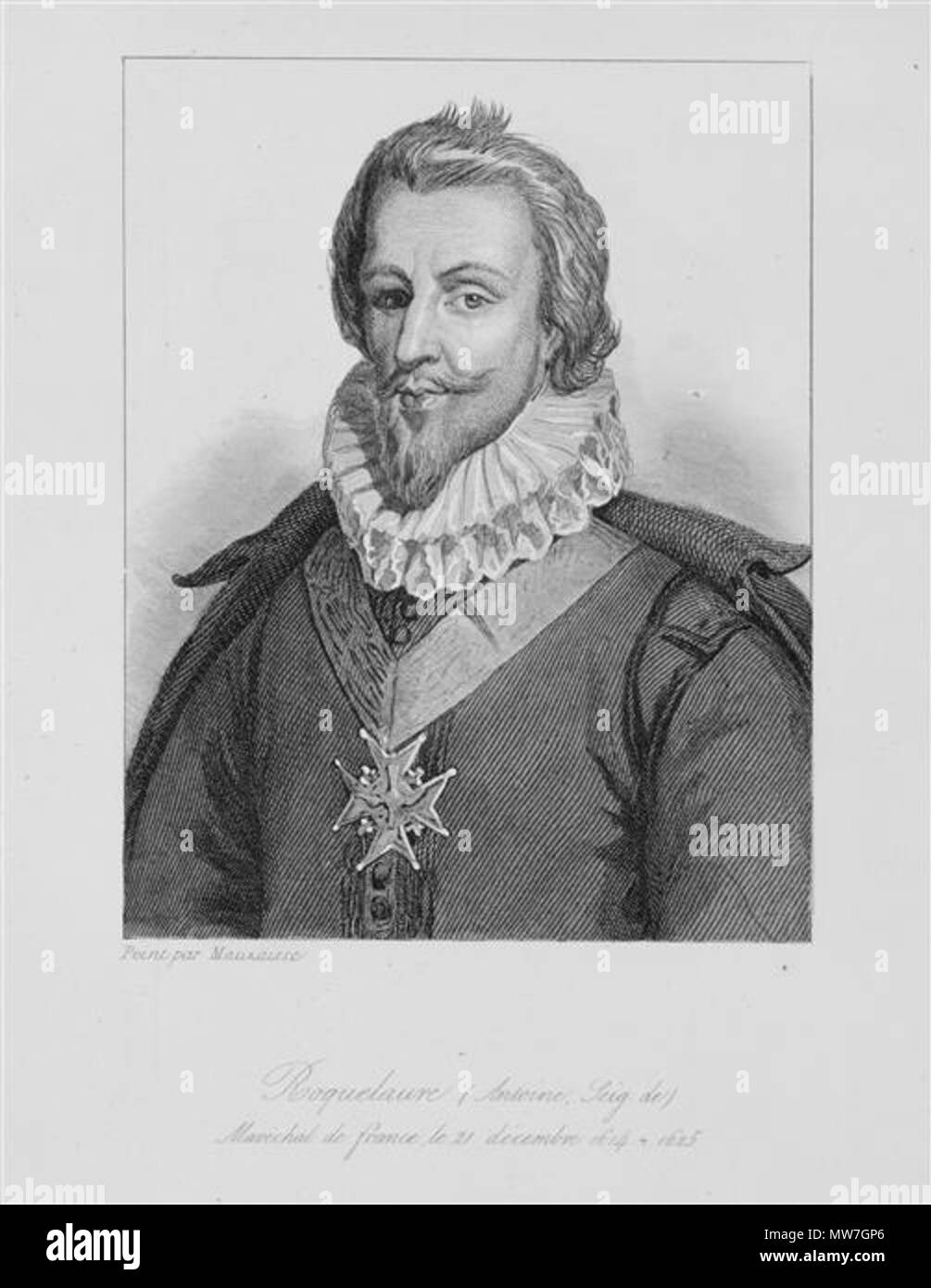 . Français: Antoine de Roquelaure, Maréchal de France (1544-1622). 19 50 Antoine de Roquelaure Stockfoto