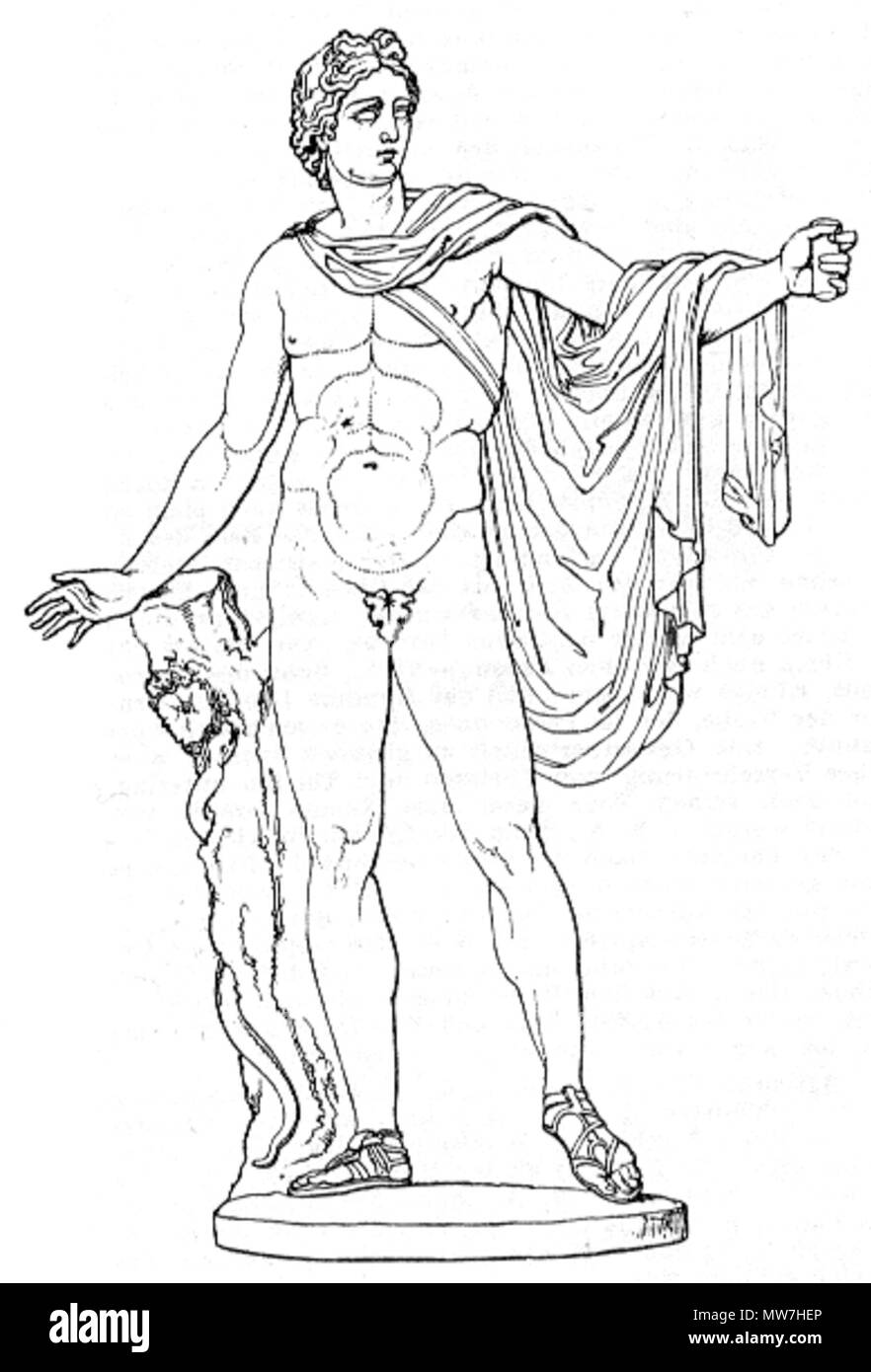 . Griechischen Gott Apollon. 1874, Upload: 18.01.2008. Unbekannt 53 Apollon Stockfoto