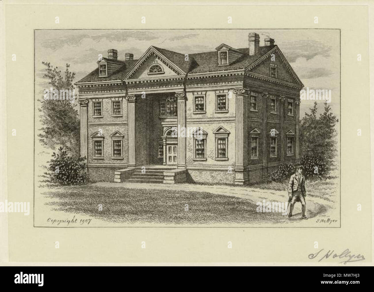 . Apthorpe Mansion, New York City, 1790. ca. 1907. Hollyer, Samuel, 1826-1919 - Stecher 53 Apthorpe Mansion 001 Stockfoto