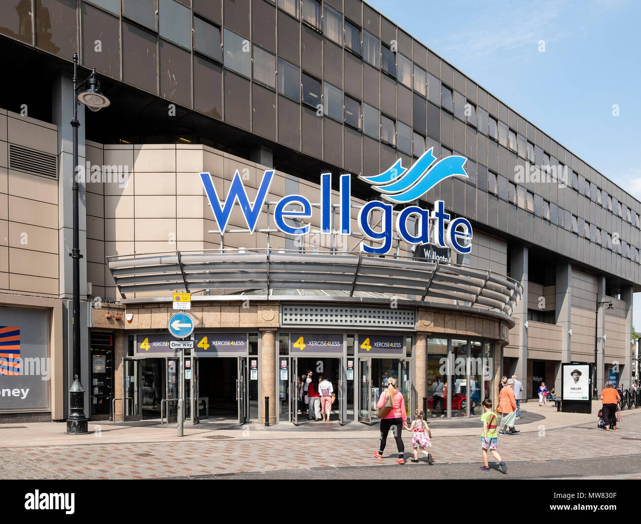 Ansicht des Wellgate shopping Center in Dundee, Schottland, Großbritannien Stockfoto