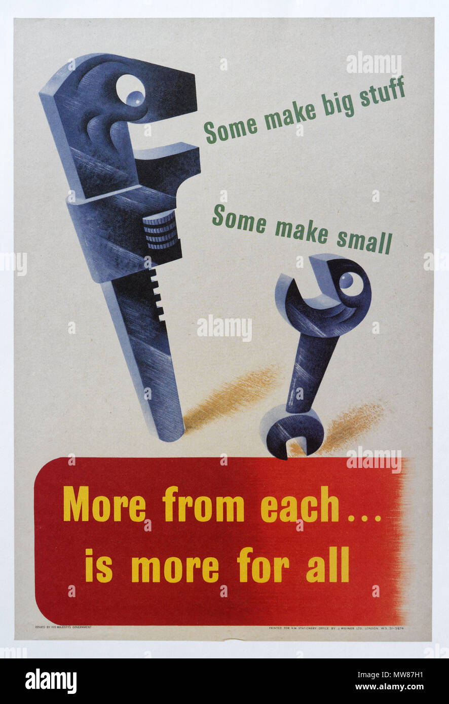 Ein zweiter Weltkrieg Plakat Menschen ermutigen, Schrott zu spenden den Krieg - Mehr aus Jeder ist mehr für alle zu Hilfe Stockfoto