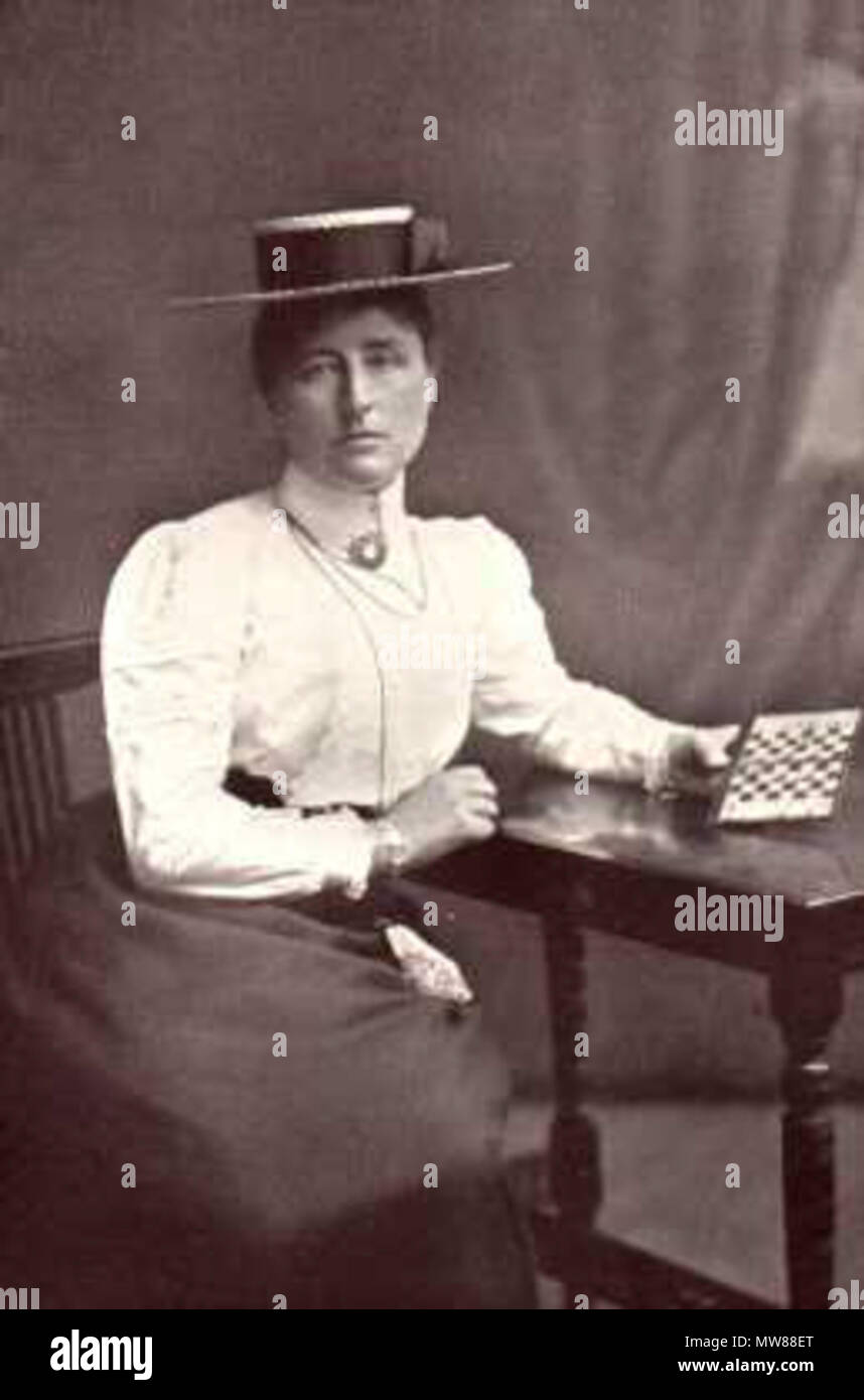 . Englisch: Edith Elina Helen Baird (1859-1924) auf einem Titelblatt des 20. Jahrhunderts ihr Buch "Aufroller", London, 1907, als an Http://sbchess.sinfree.net/baird.html gesehen werden kann. Datum unbekannt. Unbekannt 68 BairdEdith-2 Stockfoto