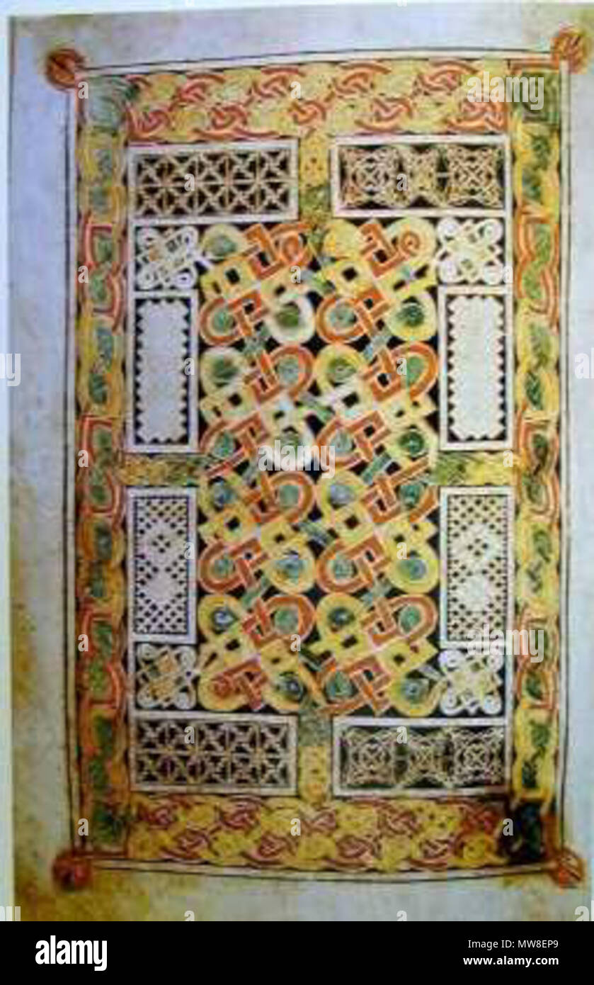 92 BookDurrowCarpetPage 5 Stockfoto