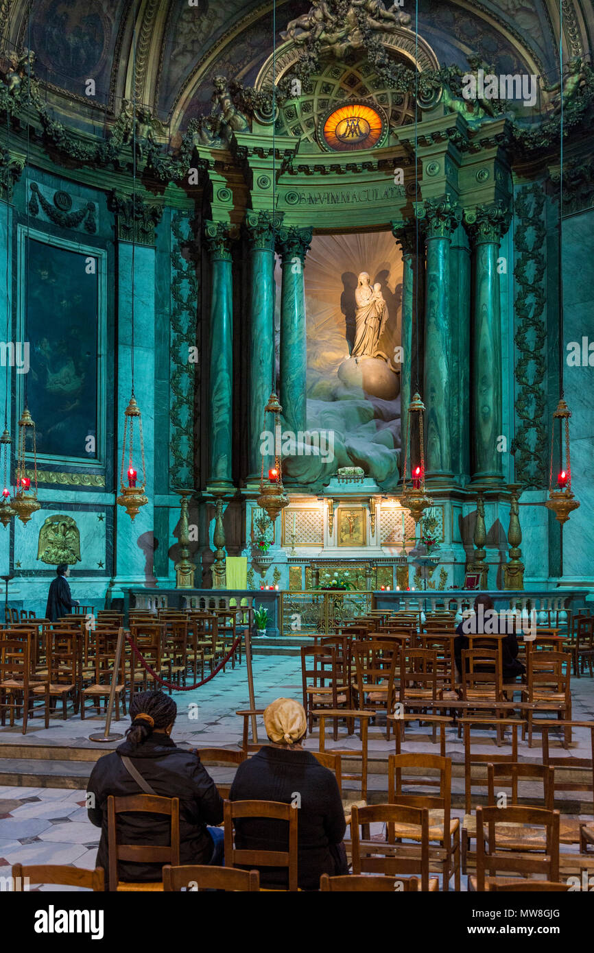 Innenansicht der Eglise Saint Sulpice, Saint-Germain-des-Prés, Paris Frankreich Stockfoto