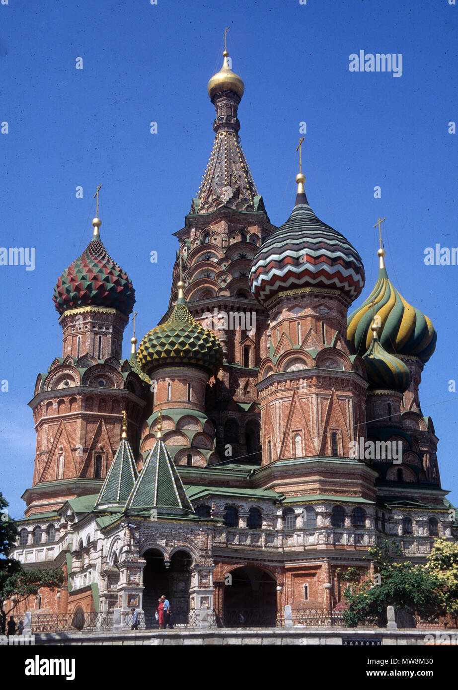 Moskau: Die Basilius-kathedrale auf dem Roten Platz. Foto: Tony Gale Stockfoto