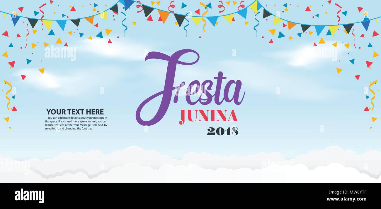 Festa junina Abdeckung Hintergrund template Design Stock Vektor
